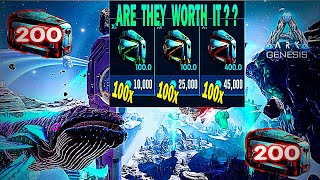 ARK Survival Spending spree 2500000 HEXAGON BUYING MAX RED LOOT CRATE [upl. by Elimay]