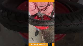 The Process Of Putting A Tire Into A Wheel [upl. by Annairam52]