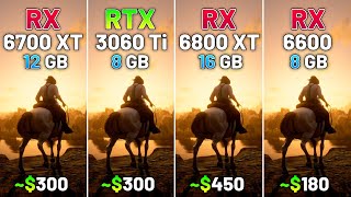 RX 6700 XT vs RTX 3060 Ti vs RX 6800 XT vs RX 6600  Test in 20 Games in 2024 [upl. by Atirma]