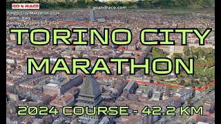 Torino City Marathon 2024 fly over the marathon course Video of the race path [upl. by Oap]