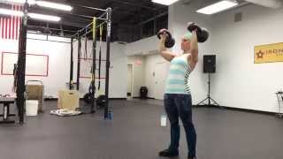 Double 20kg 88lbs Kettlebell Press  3 reps [upl. by Josy]