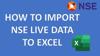 How to Import NSE Live Data in Excel  NSE Live Data in Excel [upl. by Eerdua984]