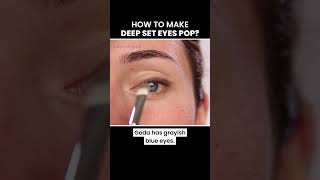 How to make deep set eyes pop deepseteyes almondeyes makeuptutorial [upl. by Lowson]