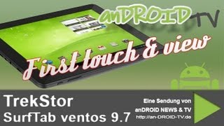 TrekStor SurfTab ventos 97  First touch amp view  anDROID TV [upl. by Dobbins445]