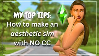 HOW TO create a pretty SIM WITH NO CC  Sims 4 Create a Sim Tips [upl. by Mccallum]