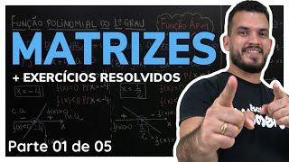 Matrizes  Exercícios resolvidos  Aula 01 de 05 [upl. by Darell]