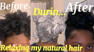 I RELAX MY NATURAL 4C HAIR AFTER 2 YEARS  I permed my hair myself [upl. by Wagstaff375]