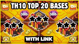 🏆 TOP 20 WORLD BEST TH10 WarFarm Base With Link  Th10 Cwl Base With Link  Th10 Best Base  2024 [upl. by Eleaffar]