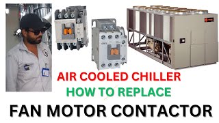 How to replace fan motor contactor  condenser fan motor rotation ulti Chale to kaise theek kare [upl. by Anniram951]