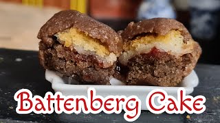 Battenberg Cake Recipe eggless [upl. by Adekam700]