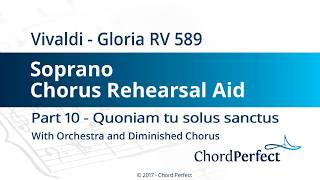 Vivaldis Gloria Part 10  Qui sedes ad dexteram Patris  Soprano Chorus Rehearsal Aid [upl. by Inga]