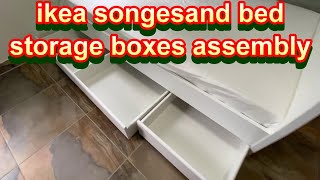 ikea songesand bed storage boxes assembly vor Askvoll 🛠 [upl. by Ayahsey903]