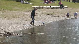 Emanuel beim Wasserflug in Brederis  HobbyKing Tundra V2 on floats [upl. by Onavlis]