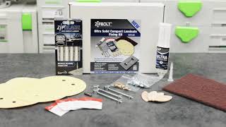 SOLID COMPACT LAMINATE WORKTOP FIXING KIT  with Zipbolt Connectors [upl. by Ojiram]