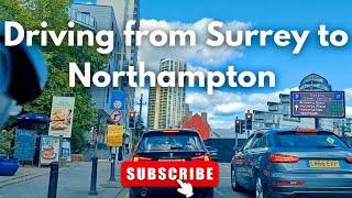 Driving in England From Surrey to Northampton [upl. by Adnilym]