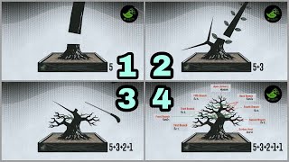 how to make bonsai tree step by step animation for beginner  llustrasi membentuk bonsai buat pemula [upl. by Darrow738]