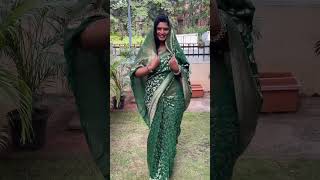 green saree eco friendly [upl. by Eilyab]