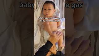 how to massage a baby to release gas foryou newborn baby babygas [upl. by Maisel]