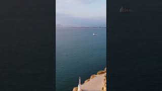 Nafplio’s walkway during the sunset Nafplio Greece dronevideo [upl. by Neerroc844]