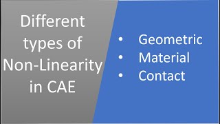 Different types of Non linearity in CAEFEA  Abaqus [upl. by Casady614]