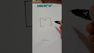 3d art M 3dart shorts art youtubeshorts drawing [upl. by Aicnelev]