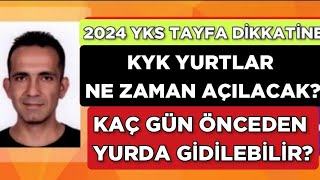 KYK YURTLARI NE ZAMAN AÇILACAK KAÇ GÜN ÖNCEDEN YURDA GİDEBİLİRSİNİZ [upl. by Natehc23]