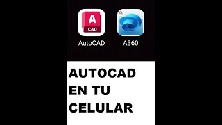 AUTOCAD EN TU TELEFONO CELULAR O TABLET [upl. by Kaz]