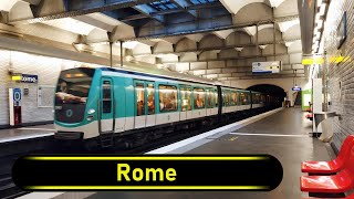 Metro Station Rome  Paris 🇫🇷  Walkthrough 🚶 [upl. by Gleich]