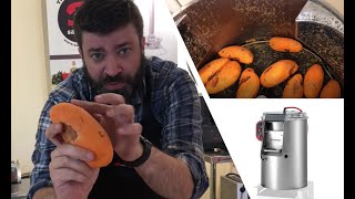 Using a Commercial Potato Peeler to Peel up to 50 lbs of Sweet Potatoes Sammic PI30 [upl. by Borchert502]