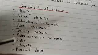 What is ResumeWhyFeatures and Components of Resume part1 learncommunolizer [upl. by Dominick]