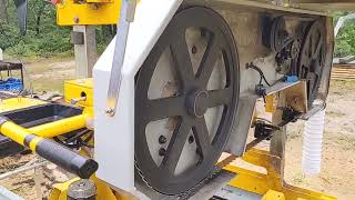 Tensioning the Saw Blade on a Frontier OS27 Sawmill [upl. by Tiffany]