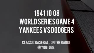 1941 10 08 World Series Game 4 Yankees at Dodgers Radio Broadcast [upl. by Tychon]