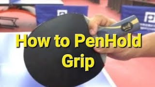 Table Tennis Penholder RPB Reverse Penholder Backhand Grip How to Grip 直拍横打握拍讲解 [upl. by Aetnahs351]