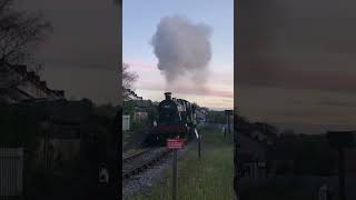 GWR 7828 ‘odney manor’ pulling a freight train through watchet station the west Somerset railway￼ [upl. by Julietta370]