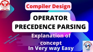 Compiler Design Leading and Trailing in Operator Precedence Parsing  OPG [upl. by Aerona]