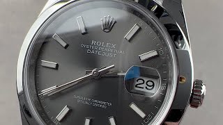 Rolex Datejust 41 Dark Rhodium 126300 Rolex Watch Review [upl. by Otrebide756]