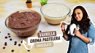 🍮 Como hacer CREMA PASTELERA casera de vainilla y chocolate🍫 [upl. by Nawoj757]