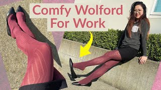 Wolford Patterned Pantyhose Tights Review Coloured Nylon Hosiery Legs Feet Flats Dangle Shoeplay [upl. by Nonahs]