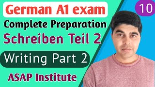 Goethe Zertifikat Schreiben  watch German A1 Goethe writing exam part 2  German institute Pune [upl. by Renita]