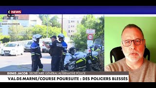 Course poursuite dans le ValdeMarne  plusieurs policiers blessés [upl. by Aremmat]