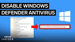 How To Disable Windows Defender In Windows 10 Now Called Defender Antivirus [upl. by Eidna]