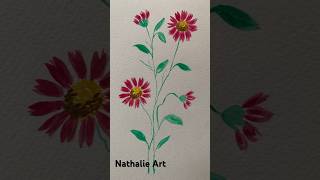 Learn to draw an Aster flower art painting drawing flowers gallery easydrawing artist short [upl. by Radcliffe]