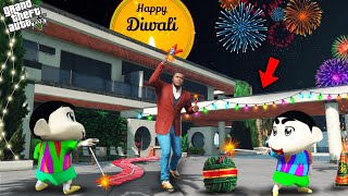 Shinchan Pinchan amp Franklin Celebrate Diwali In GTA 5 [upl. by Merceer984]