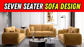 Seven Seater Sofa Design  Modern Sofa Design  Wooden Sofa Set  Corner Sofa [upl. by Harpp]