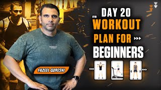 DAY 20 of Workout Series for Beginners  Chest and Back Workout  Fazeel Qureshi [upl. by Enilkcaj]