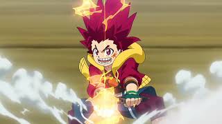 Hyugas QuadStrike Launch StyleBeyblade Burst QuadStrike Moment in English Episode11 [upl. by Harley]