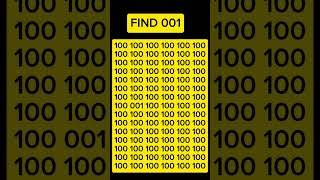 FIND quot001quot within 8 second shorts [upl. by Annait]