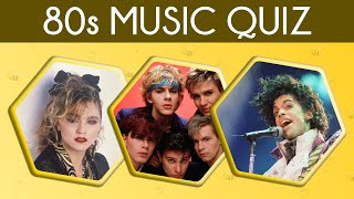 Guess The Song  80s Music Quiz [upl. by Ahsilaf859]