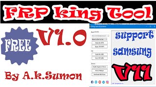 samsung frp bypass frp king tool V1 0  flash bd [upl. by Noroj436]