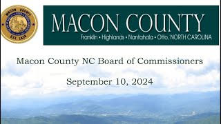 Macon County Commissioners Meeting 9102024 [upl. by Assereht]